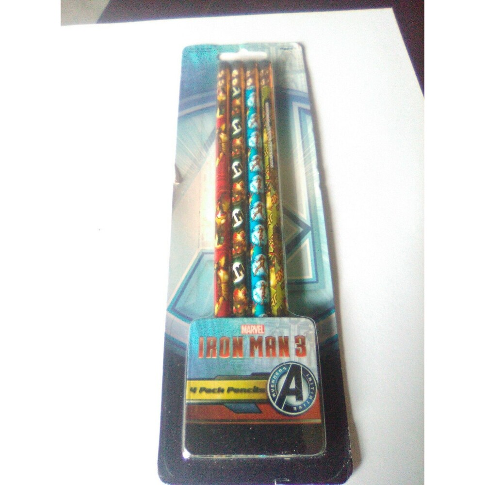 Iron Man 3 Marvel Movie Pencils 4 pack New In Package